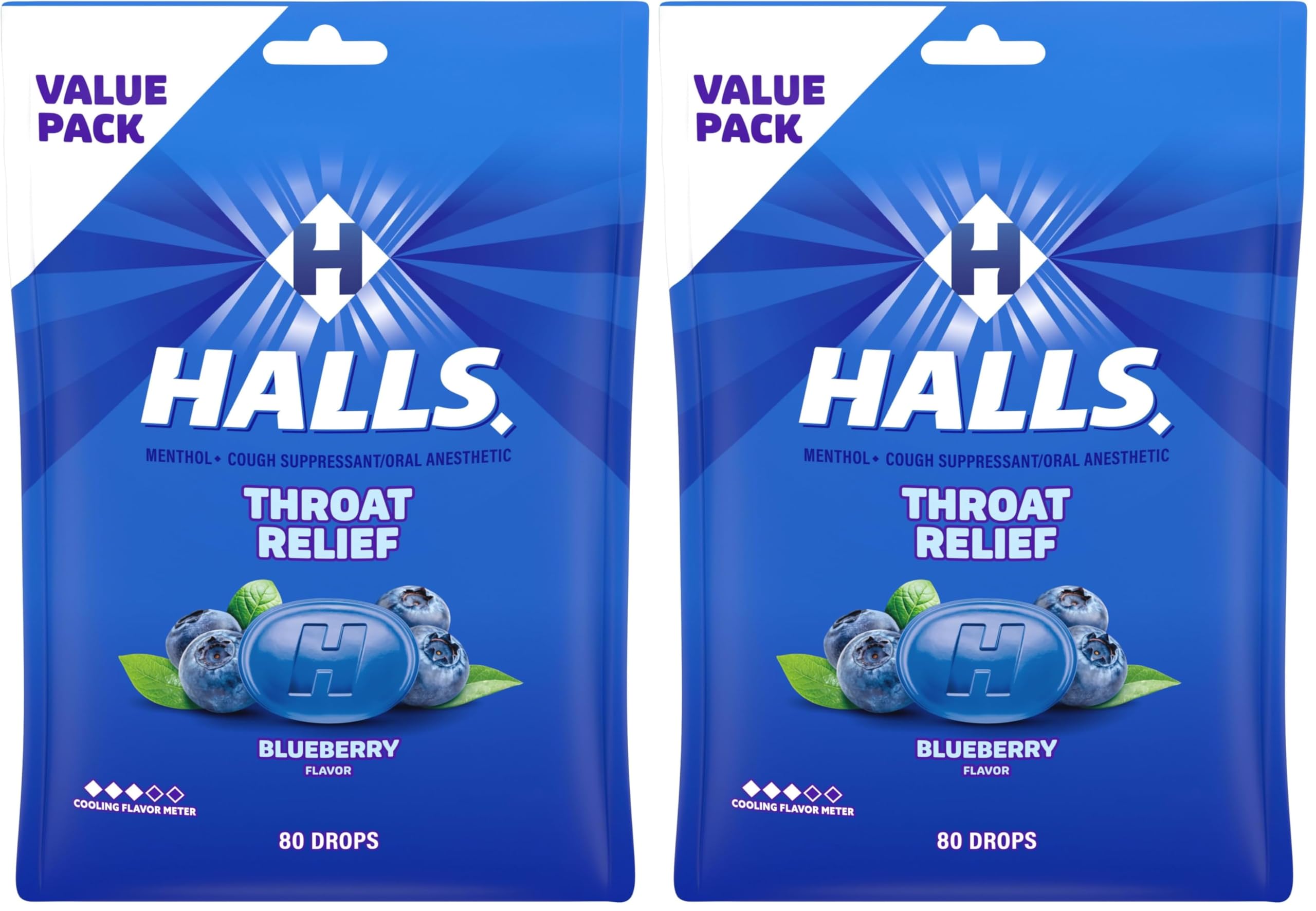 HALLS Throat Relief Blueberry Cough Drops, Value Pack, 80 ct — Amazon image 16