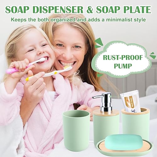 Miniatura 10 de iMucci Accesorios de baño, juego de baño negro con cortina de ducha y alfombra, cortina de ducha de bosque brumoso impermeable con alfombra ultra