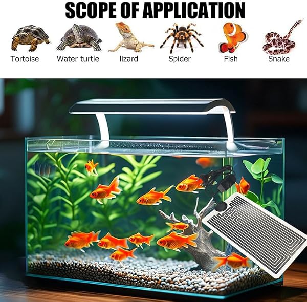 Manta Termica Reptiles,Estera Calefactora Para Terrario, 7w Manta Calefactora para Reptiles, Almohadilla calefactora para reptiles de baja temperatura, para Lagarto, Serpiente, Tortuga (15*28cm) - 4