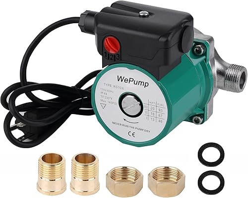 Miniatura 6 de NPT 3/4 '' Bomba de circulación de agua caliente doméstica 93W Bomba de recirculación para cabezal de ducha (RS15-6R)