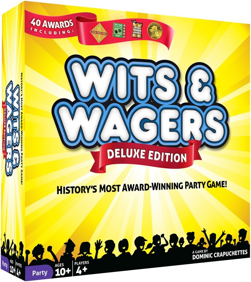 North Star Games Wits & Wagers: Deluxe Edition - The Ultimate Trivia Board Game for Adults and Teens, Friends and Family Game Night, Ages 10+ Party and Team Game, Perfect for Couples