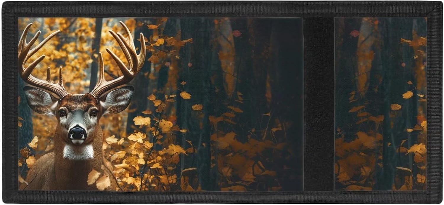 Cozeyat Camo Hunting Deer Kids Wallet for Boys Ages 5-7 8-10, RFID Trifold Canvas Outdoor Sports Wallet for Kids,Kids Festivals Gifts, Birthday Gifts Wallet image 3
