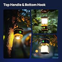 Vista 6 de Consciot C02 - Linterna LED para campamento, luces de campamento recargables USB-C, 1500 lm, 5 modos de luz, hasta 100 horas de tiempo