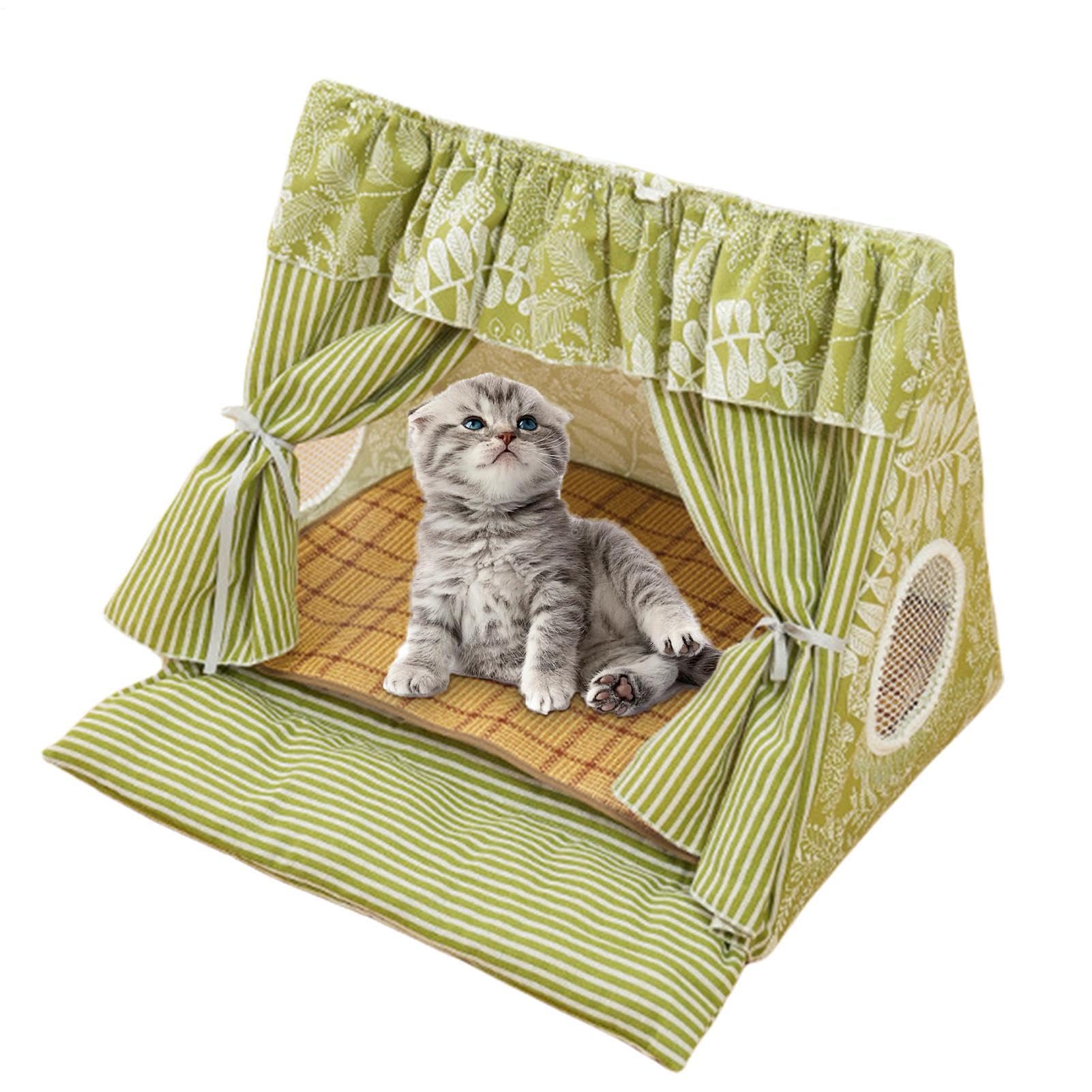 Tente d'intérieur pour chat avec tapis isotherme amovible pour salon et chambre