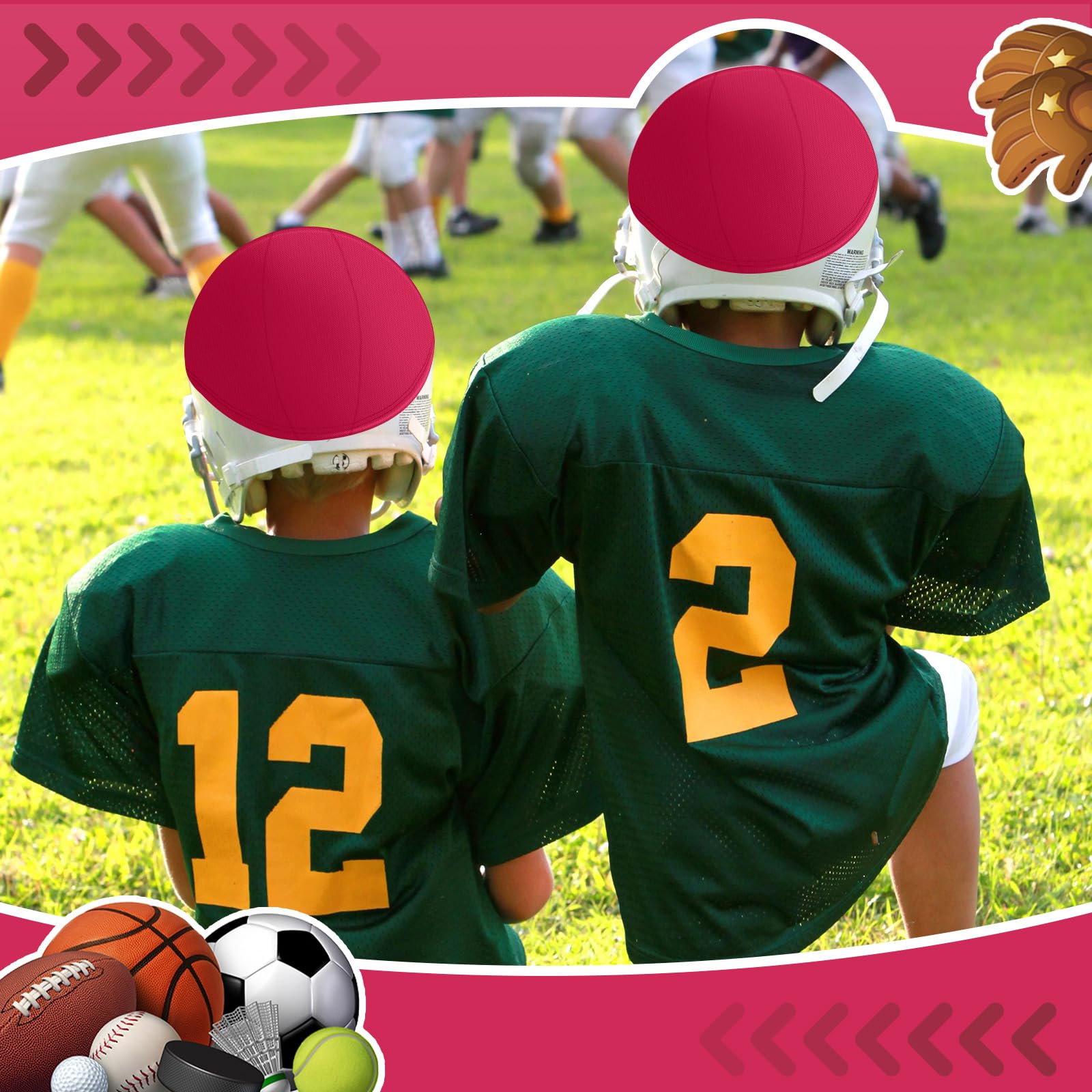 Ramede Housses de casque de football pour entraînement - Pour jeunes et adultes - Accessoires d'entraînement de football et de hockey - 26 cm de diamètre