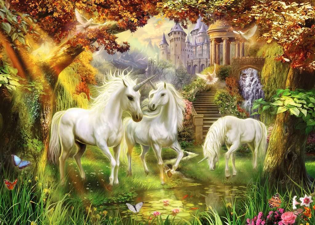 Ravensburger Puzzle 500 Teile – Einhörner Am Fluss, Fantasy-Puzzle Für Erwachsene & Kinder Ab 12