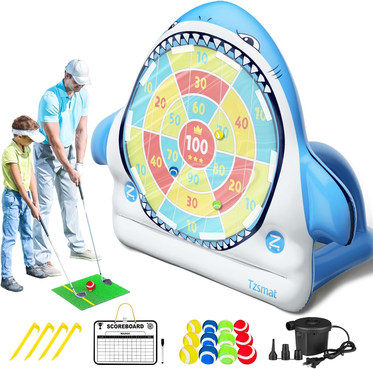 Inflatable Golf Game Set, Outdoor & Beach Golf, Party Darts and Indoor Darts for Backyard, Camping & Outdoor Parties – Ultimate Sports & Recreation Gear for Family