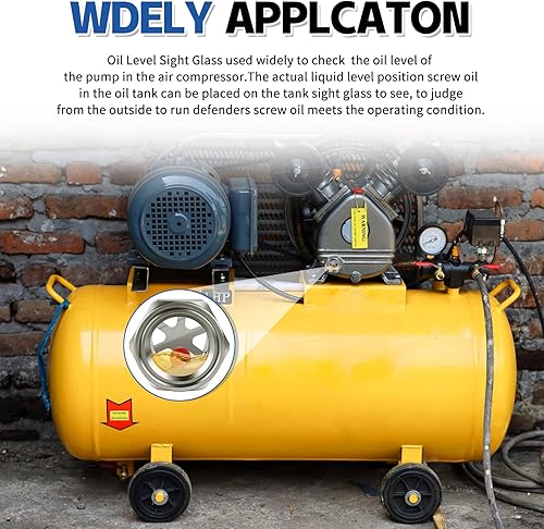 Miniatura 9 de Vista de aceite de acero inoxidable con cabeza hexagonal macho NPT de 1 pulgada, indicador de nivel de líquido, indicador de nivel de aceite,