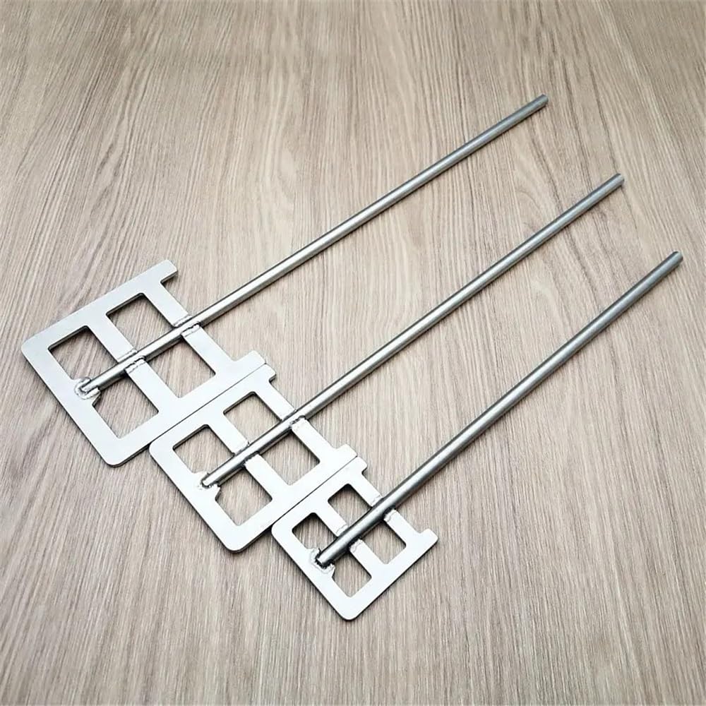 Varillas agitadoras suspendidas, Paleta agitadora de laboratorio de altura for vaso de precipitados de acero inoxidable 304, varios tamaños(120x8x500mm)