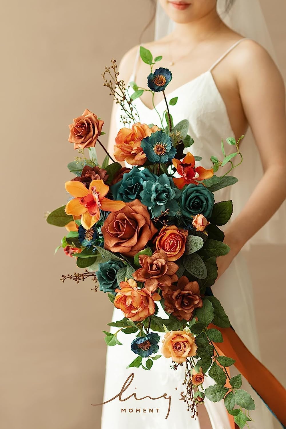 Ling's moment Flowers 25pcs Fake Gardenia Teal Green Artificial Flowers with Stem, Fake Flower for DIY Wedding Decorations Centerpieces Bouquets Boutonnieres(Flores Artificiales para Decoracion) - Image 4