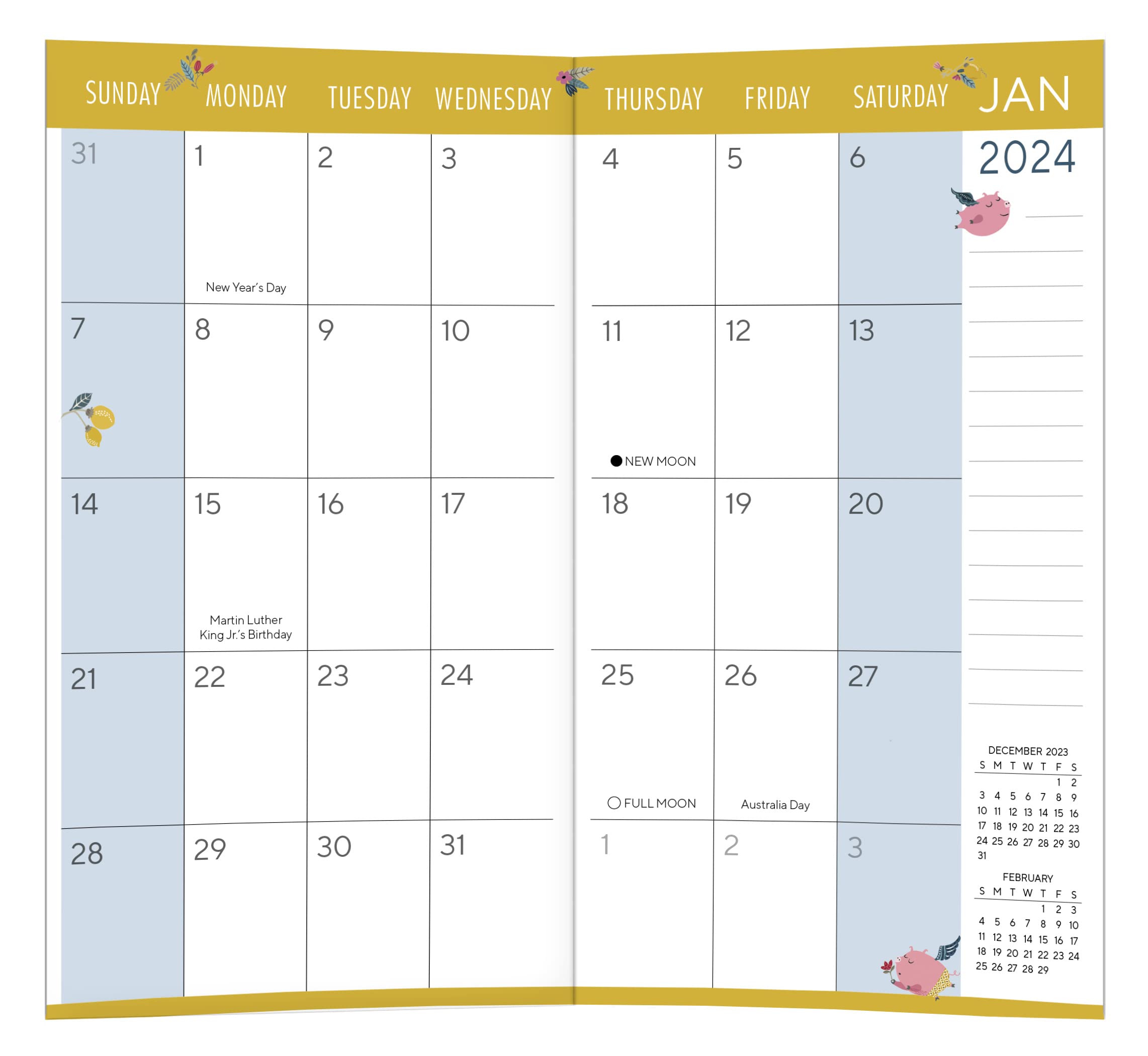 Playful Pigs August 2022 - December 2024 Two-Year-Plus Pocket Planner (CHECKBOOK2 YEAR POCKET PLANNER) - Image 2