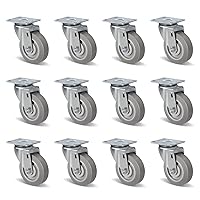 Vista 53 de Ruedas giratorias de 3.5 pulgadas, ruedas giratorias resistentes con freno, capacidad de carga de 1000 libras en total (2 frenos y 2 giratorios)