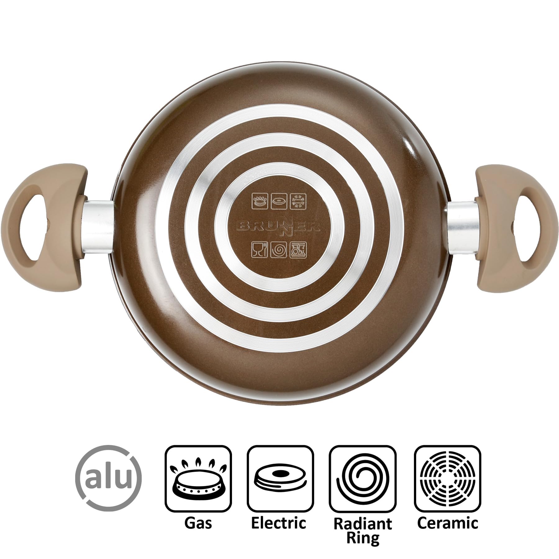 Brunner Alu Kochtopfset Kochgeschirr Campingtöpfe Topfset CHOCOLATE 7+1