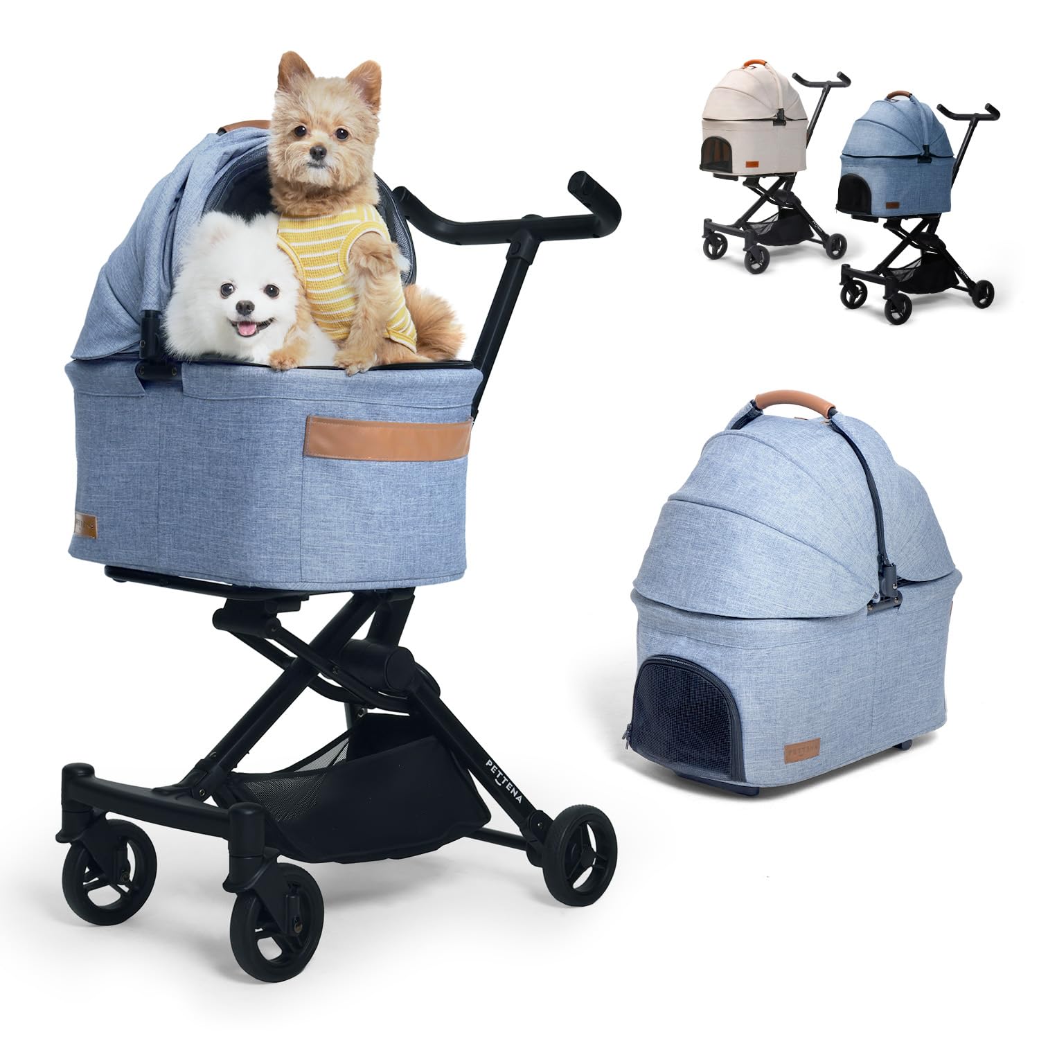 Amazon.co.jp: 【電車で使用可能】PETTENA ペットカート 分離型 耐荷重