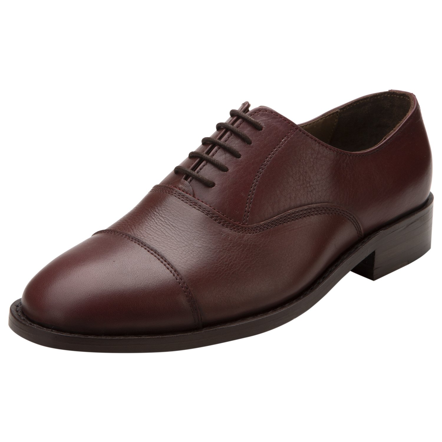 LethatoCaptoe Oxford Goodyear Welted Formal Handmade Leather Dress Shoes