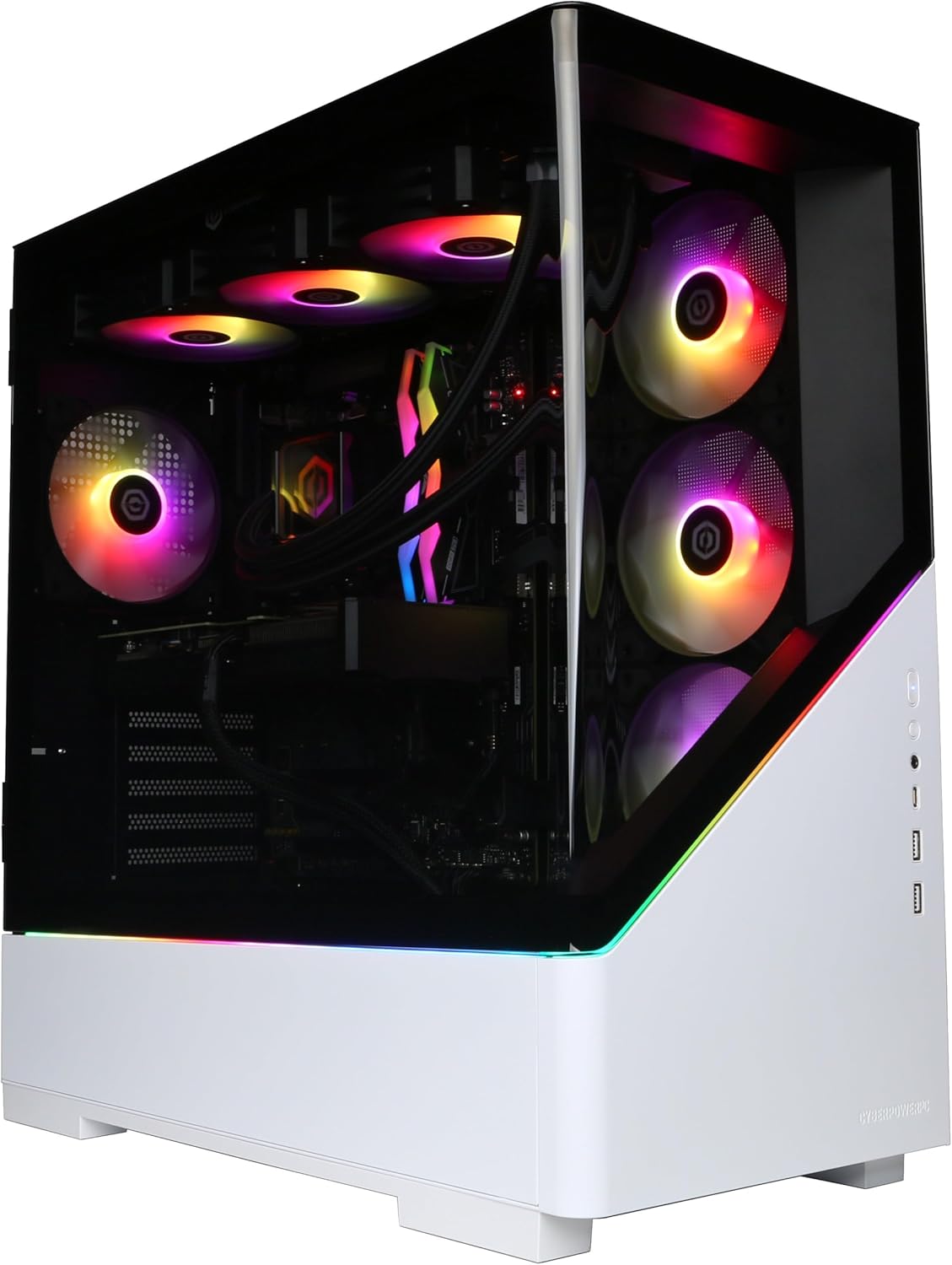 CyberPowerPC Luxe Gaming PC - AMD Ryzen 7 9800X3D, AMD Radeon RX 9070 XT 16GB, 32GB RAM, 2TB NVMe SSD, 750W 80+ PSU, Wi-Fi, Liquid Cooling, Windows 11, Amethyst Curve RGB