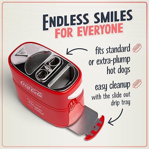 Miniatura 3 de Nostalgia Electrics Coca-Cola Series Tostadora de perros calientes talla única