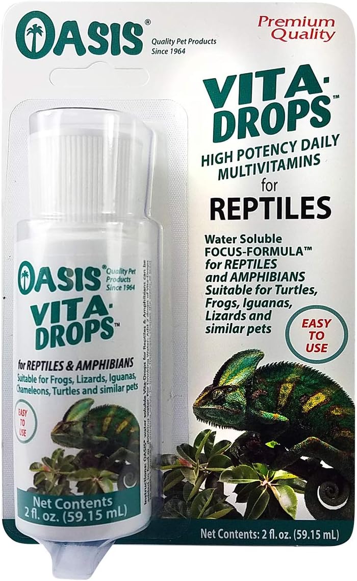 OASIS #80268 Vita-Drops for Reptiles and Amphibians, 2-Ounce liquid multivitamins
