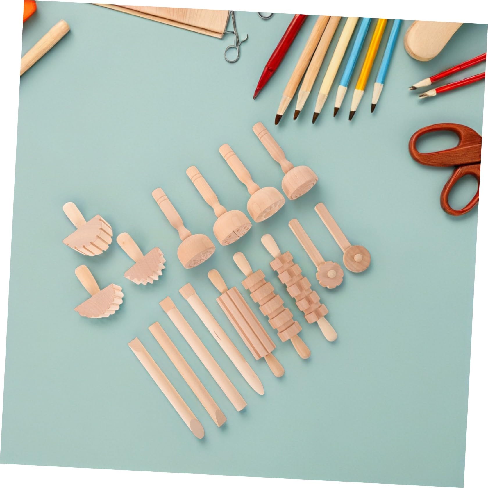 Creativo di Pasta Modellabile per Strumenti in Legno per attività Manuali e Sviluppo della creatività Infantile