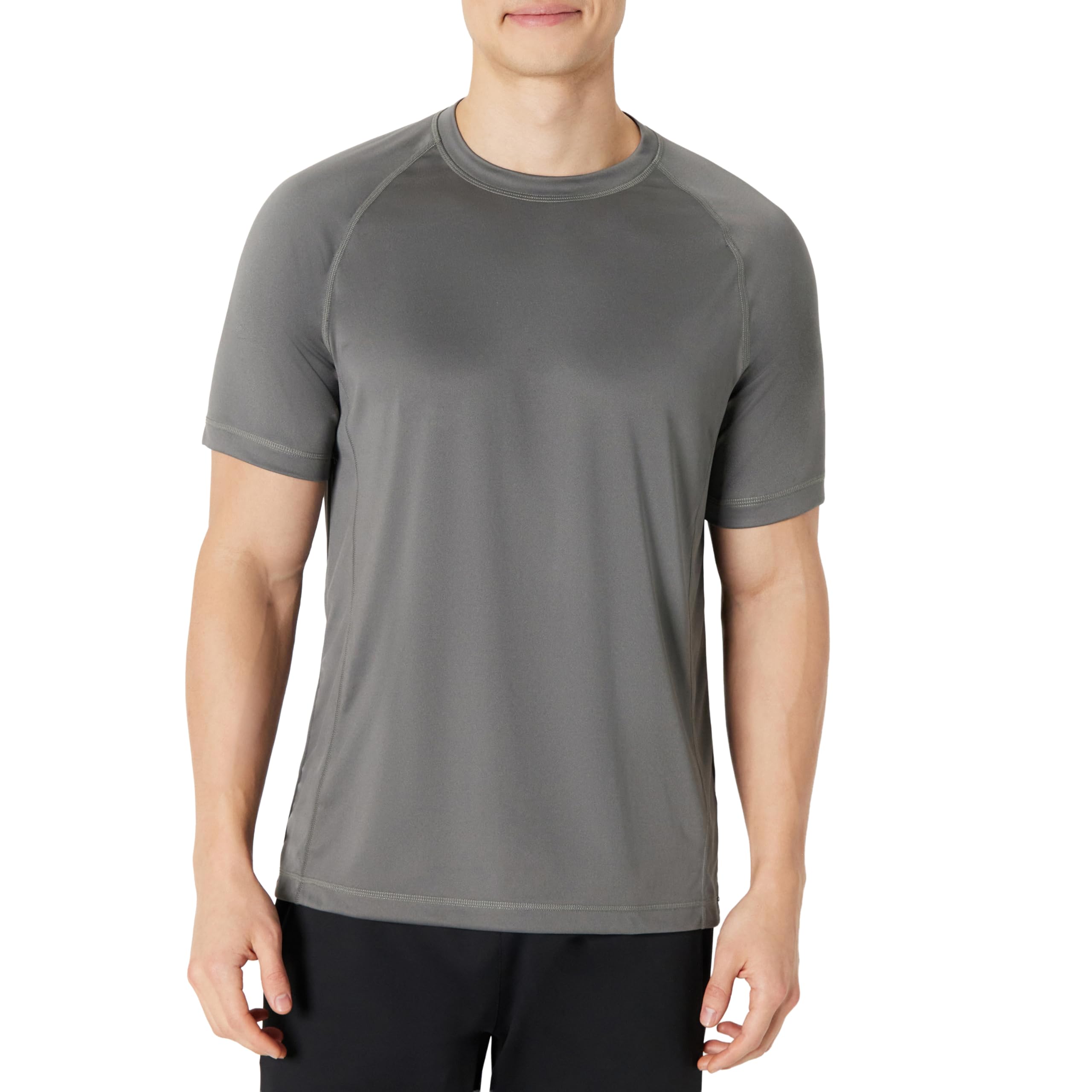 Amazon Essentials Herren Schmal Geschnittenes, Kurzärmeliges, Schnelltrocknendes UPF 50-Bade-T-Shirt