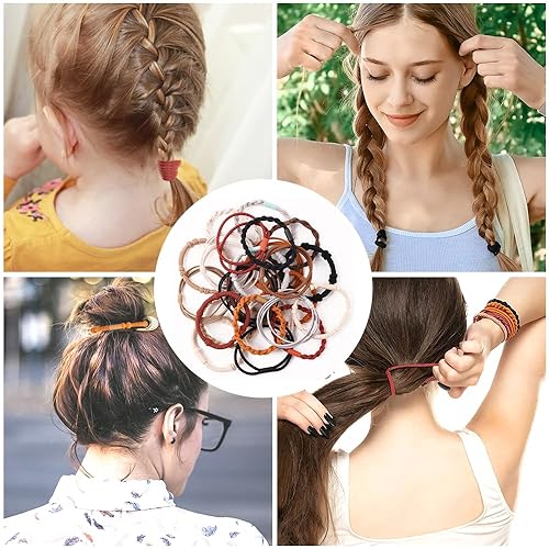 Miniatura 7 de 32 pulseras bohemias para el cabello para mujer, pulseras elásticas para el cabello sin daños, bandas para el cabello para niñas, accesorios para el