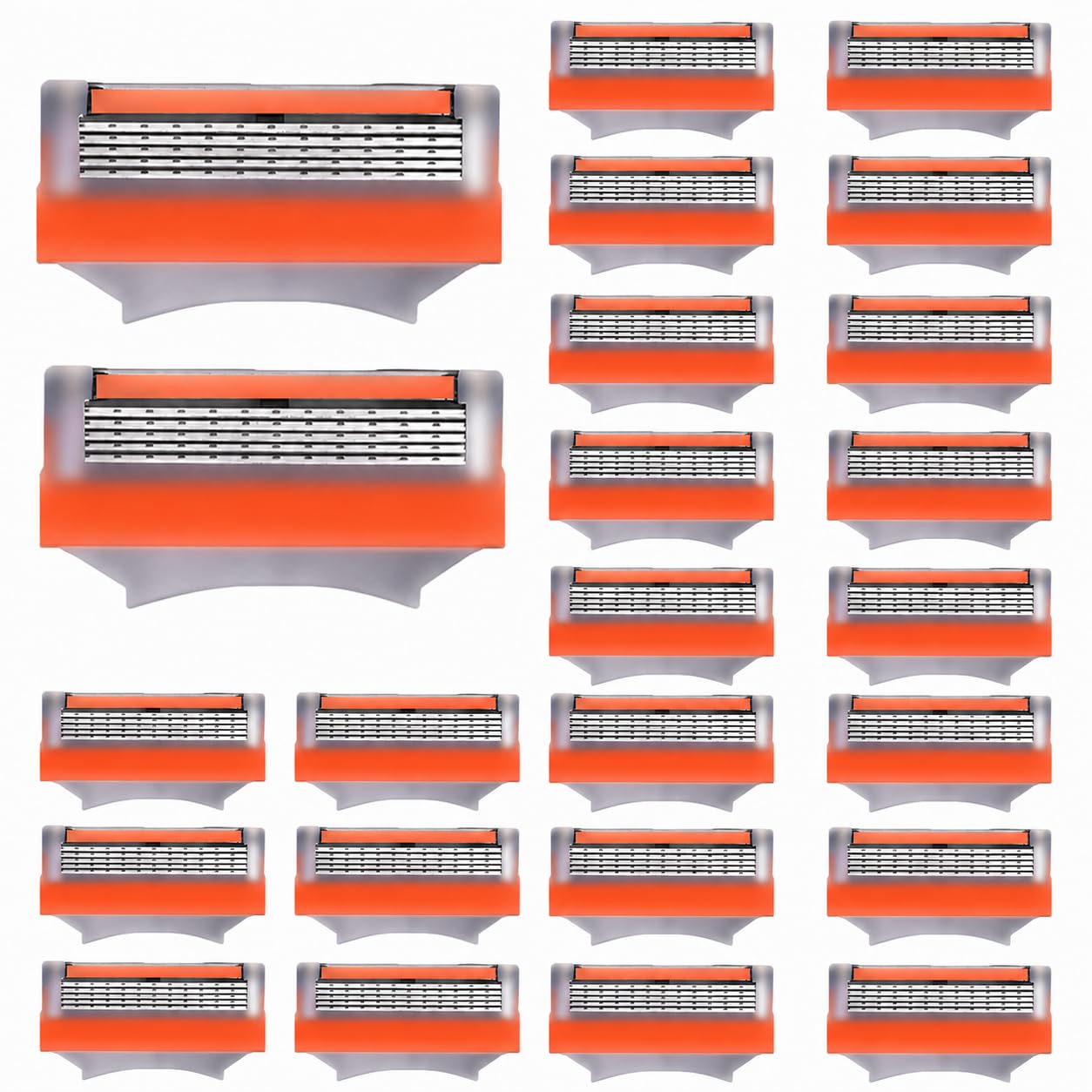 24 Pcs Razor Blade Refills for Men,5 Layer Stainless Steel Refills, High Performance Mens Blades for a Close & Comfortable Shave