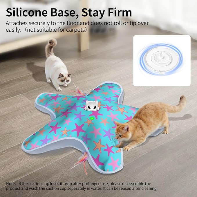 Juguete Interactivo Recargable para Gatos Azul Púrpura miniatura 6