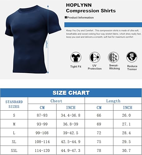 Miniatura 6 de Paquete de 46 camisetas de compresión y camisetas sin mangas para hombre, camiseta atlética de manga cortasin mangas para deportes