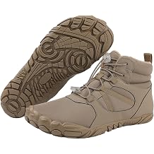Hike Barefoot Boots Women Mens Barefoot Waterproof Winter Boots Fur Lined Non-Slip Snow Boots Wide Toe Box Ankle Boots Zero Drop Sole Hike Shoes for Hiking Walking Outdoor Unisex