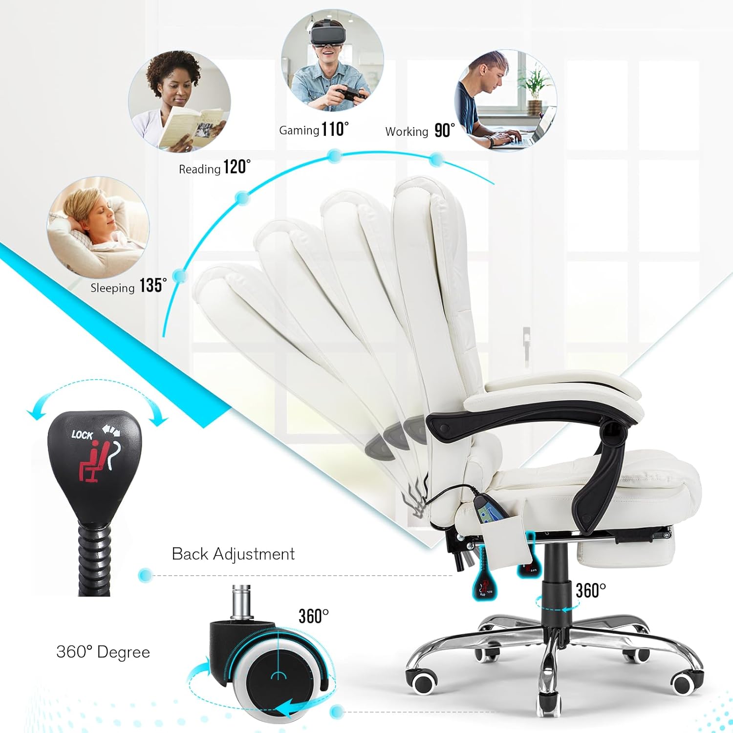YODOLLA office chair reclining mechanism