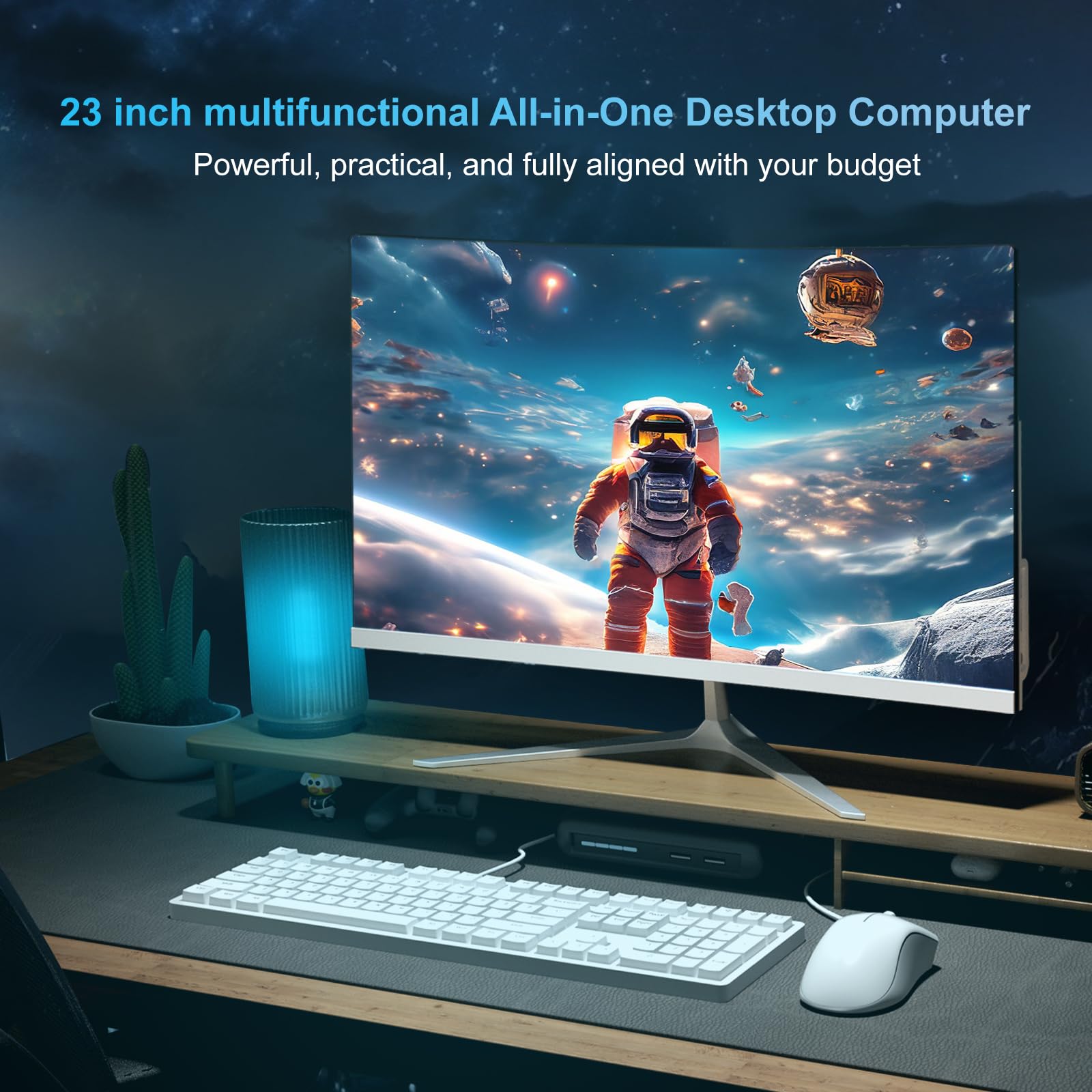 23,8 Pouces Ordinateur Tout-en-Un Ordinateur de Bureau de écran courbé Core i7 7700HQ (jusqu'à 3,8 GHz) 16 Go RAM 512 Go SSD Dual Band WiFi Bluetooth 5.0 Complet Avec Clavier et Souris câblé