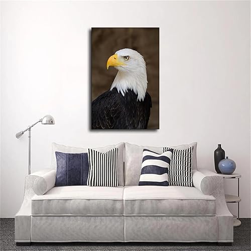 Miniatura 3 de SinYor Póster de retrato de un águila calva patriótico de Estados Unidos, arte de pared moderno para habitación, sala de estar, baño, cocina,