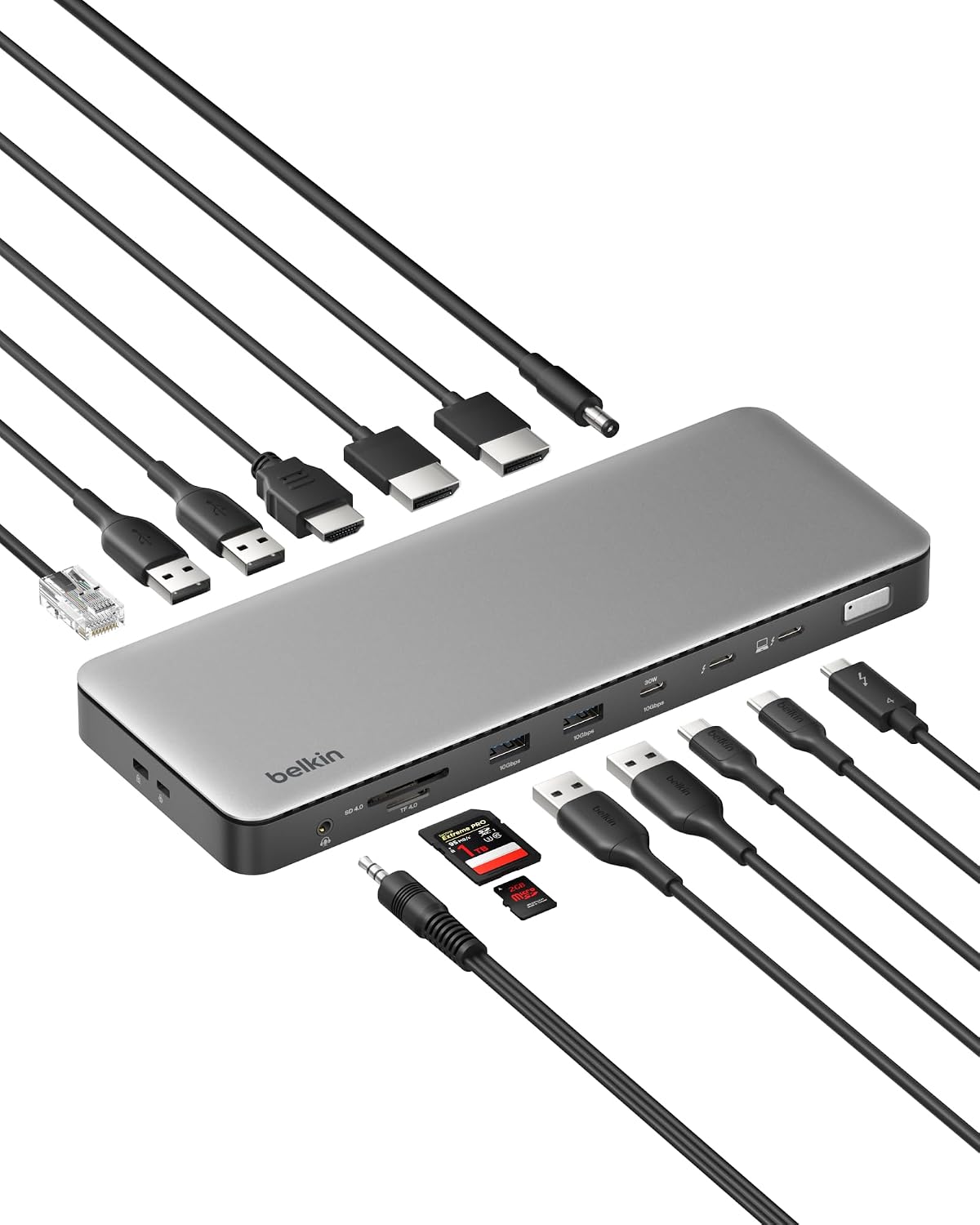 Thunderbolt 4 Docking Station Triple Display 96W 14 in 1 USB-C Hub | 40Gbps data transfer, 2.5Gb ethernet, daisy chain up to 6 devices, USB-C laptop expansion hub, MacBook, Windows