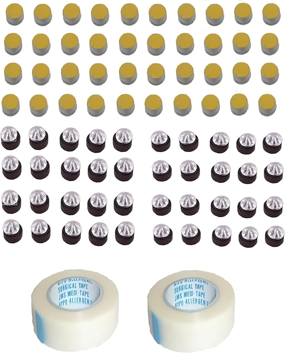Acupressure Therapy Kit with Sujok Magnets, 40 Byol, 40 Star, 2 Paper Tapes (Set of 4)