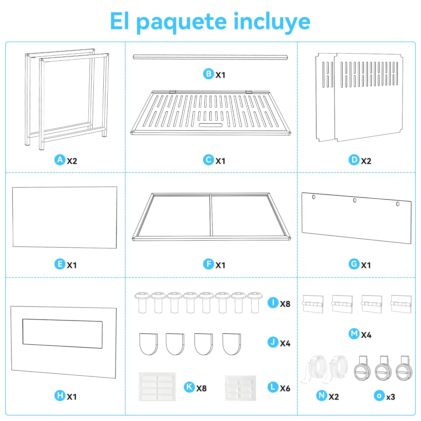 BORISI Jaula para Hámster Grande 103x56x52 cm, Metal y Acrílico | Espacio 0,58 m², Para hámster y ratón, Base profunda, Vista acrílica, 2 puertas aireadas, Guía de montaje