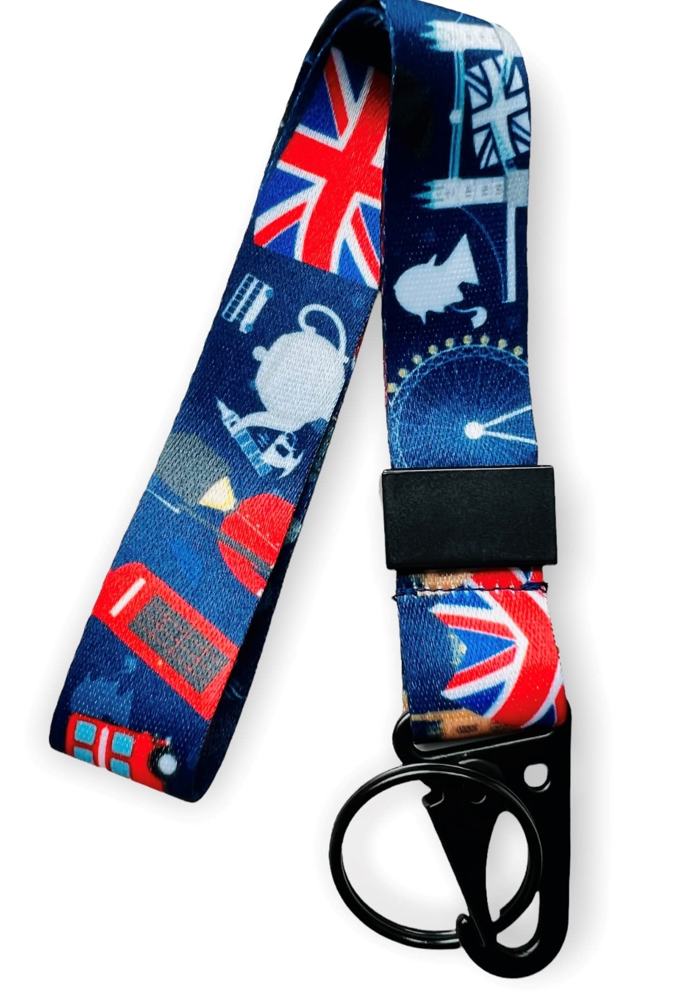 20mm Wrist Lanyard for Camera, Keys, Phone, Go Pro, Dog Whistle - Choose Your Pattern (London Calling)-image-19