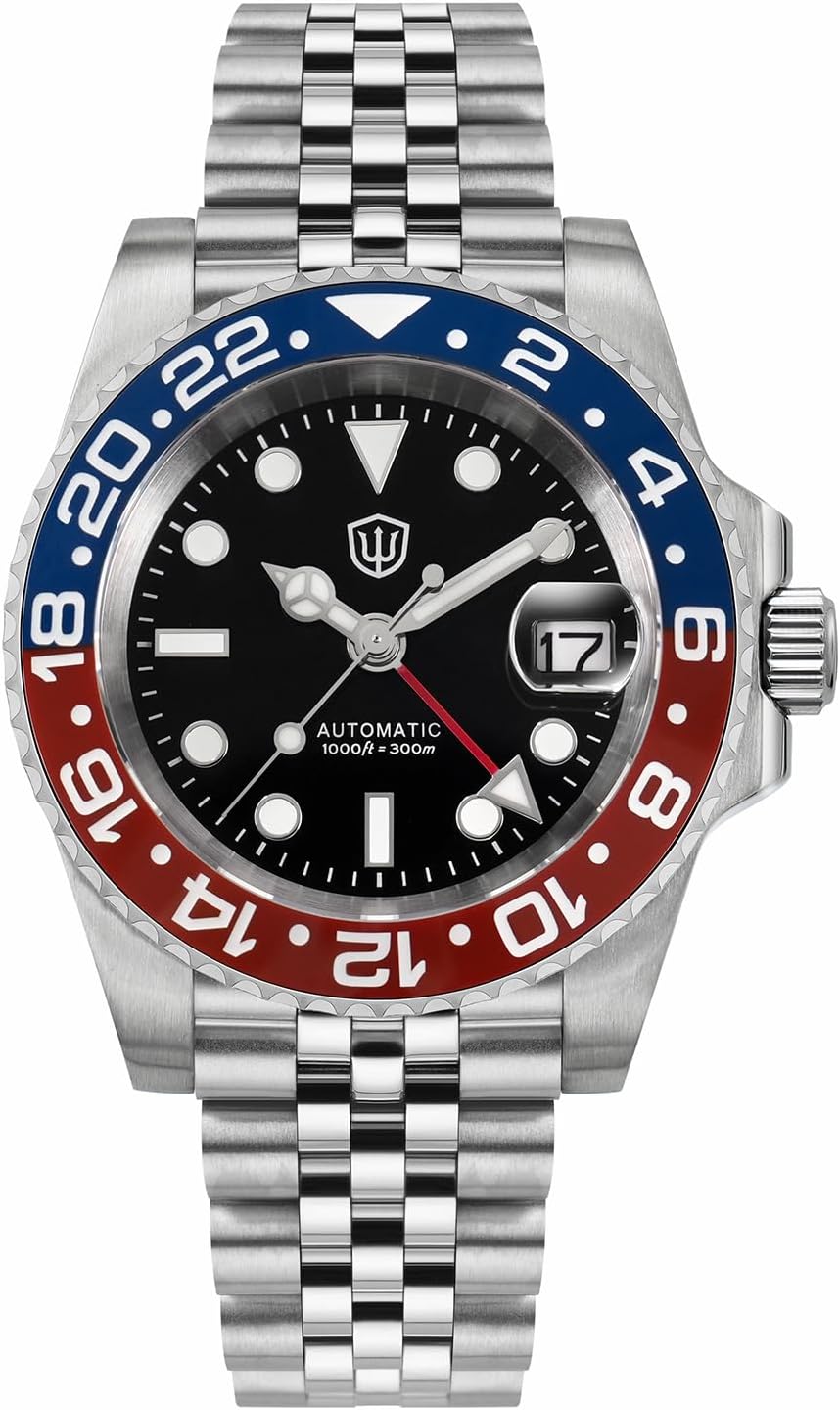 watchdives GMT Watches for Men WD16760 V2 Sub Dive Watch