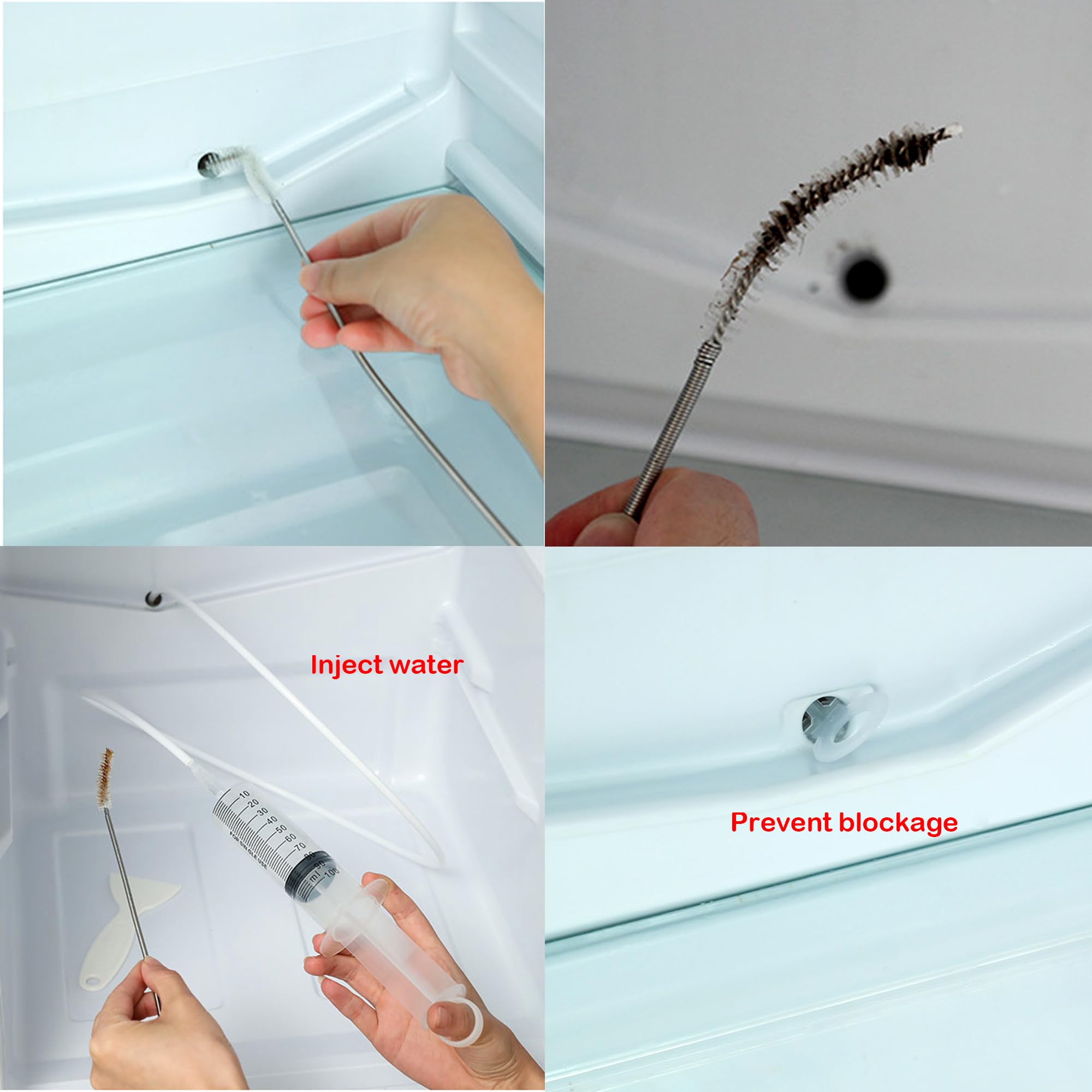 Brosse Flexible Iplusmile Pour Réfrigérateur - Poils Acier Inoxydable Pour Condenseur Et Nettoyage Profond