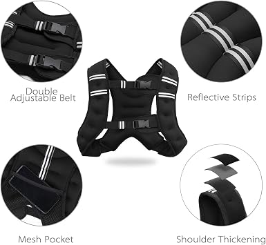 VIVITORY Weighted Vest for Men & Women, 11lbs/18lbs Rucking Vest
