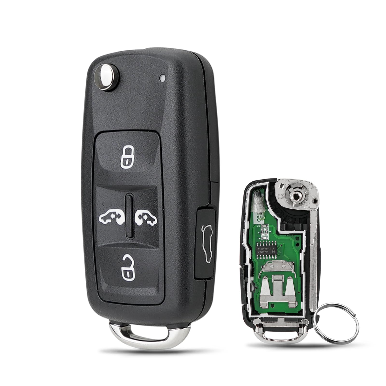 Telecomando Chiave Auto 2 Pulsanti Per VW Transporter Amarok – FCCID 5K0837202AD, 433MHz, Con Chip ID48 - 2