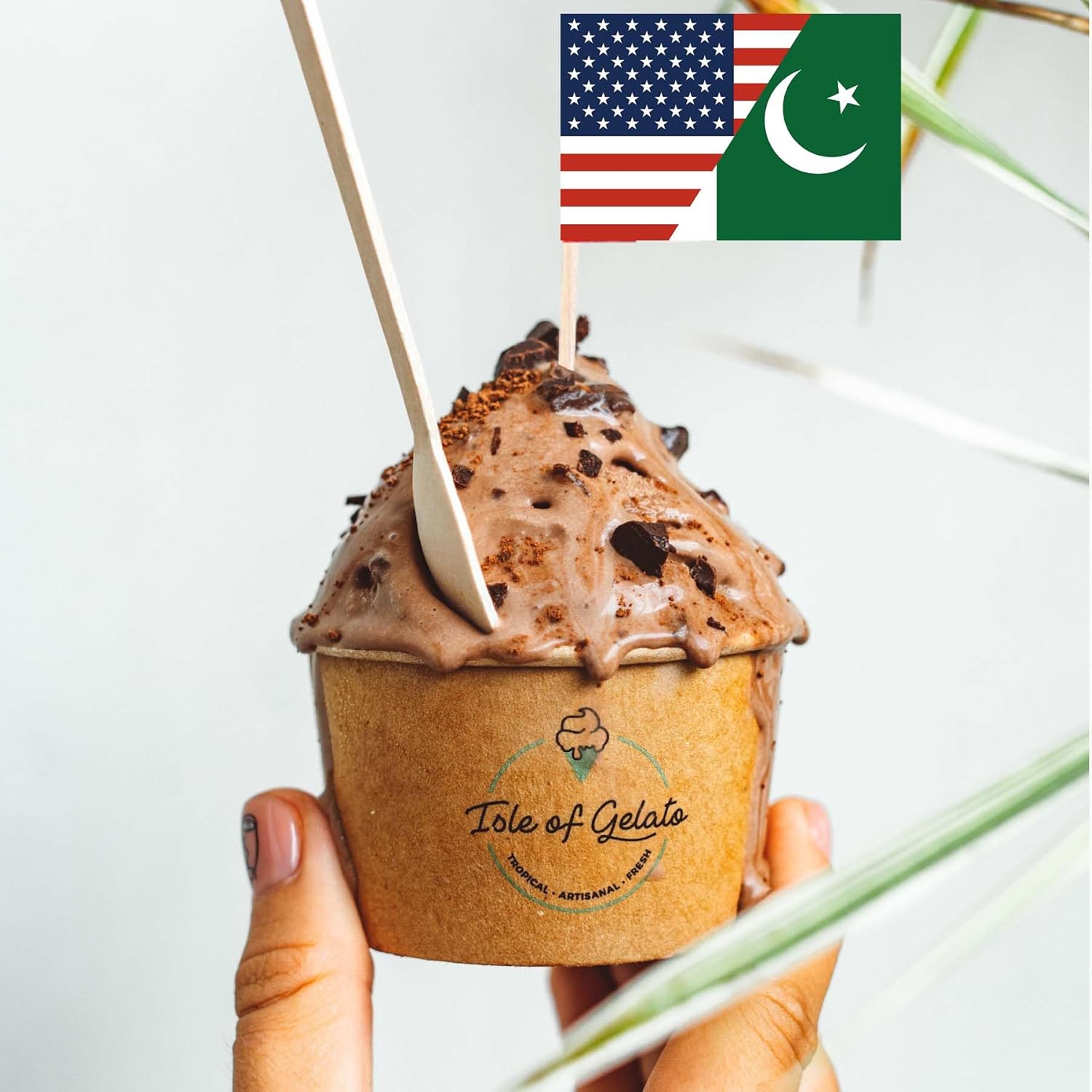 100PCS Pakistan America Friendship Flag Cake Topper,Pakistani America Cupcake Stand For Party Decoration Supplies