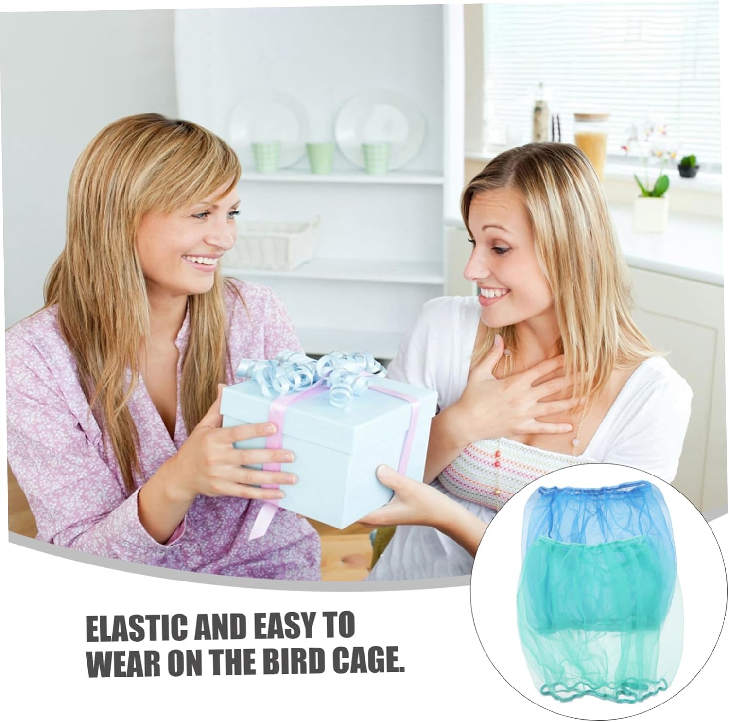 2 Pcs Bird Cage Cover Net Pet Bird Sulies Cage Cover Supplies Mesh