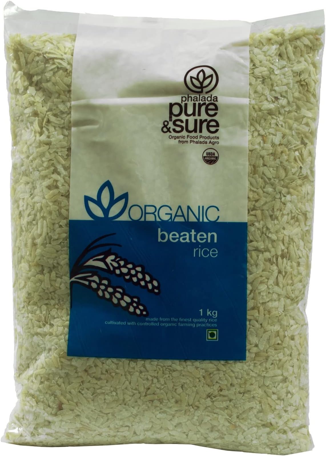 Pure & Sure Organic Poha Rice White - 1 Kg (Pack Of 2)