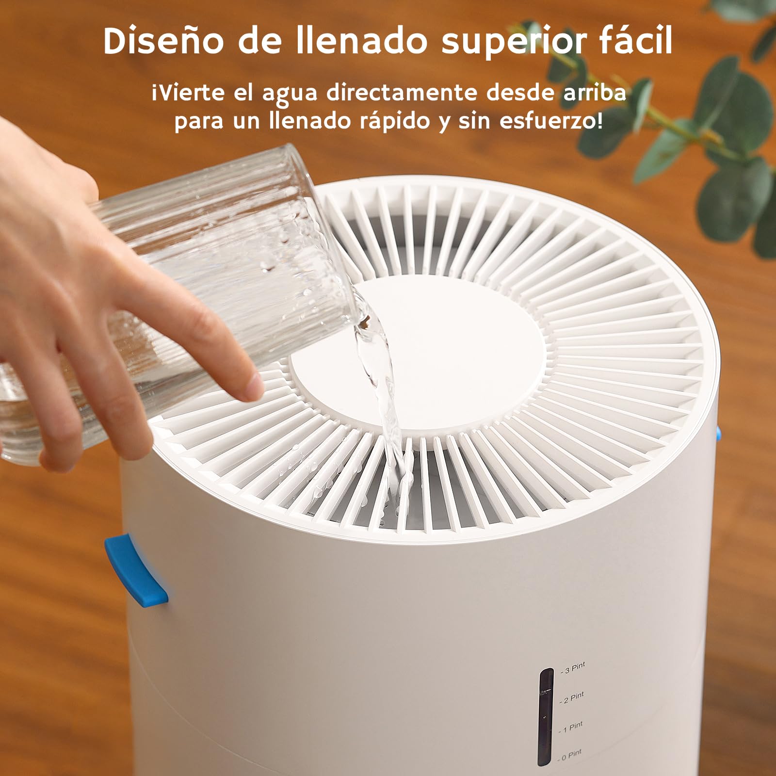 Airthereal Purificador y Humidificador 2 en 1 para 125 m², Filtro 3 Etapas, Monitor de Aire, Modo Sueño Silencioso, Humidificador con Monitor Automático de Humedad, AEH300