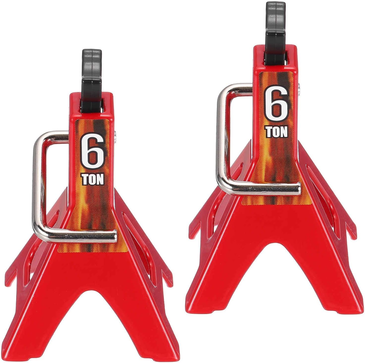 MECCANIXITY RC Car Jack Stands 1/10 RC Scale Jack Toy Stands 6 Ton Toy Red
