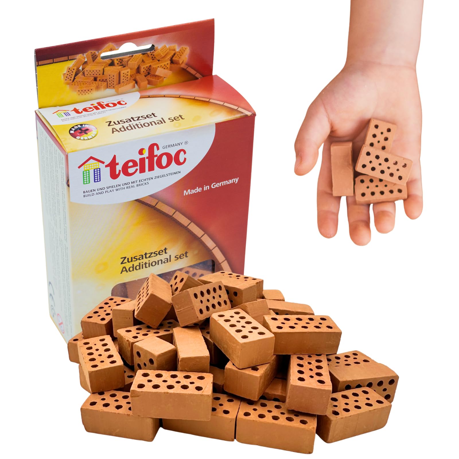 Teifoc Regular Brick Kit, Red, for 6 years to 99 years