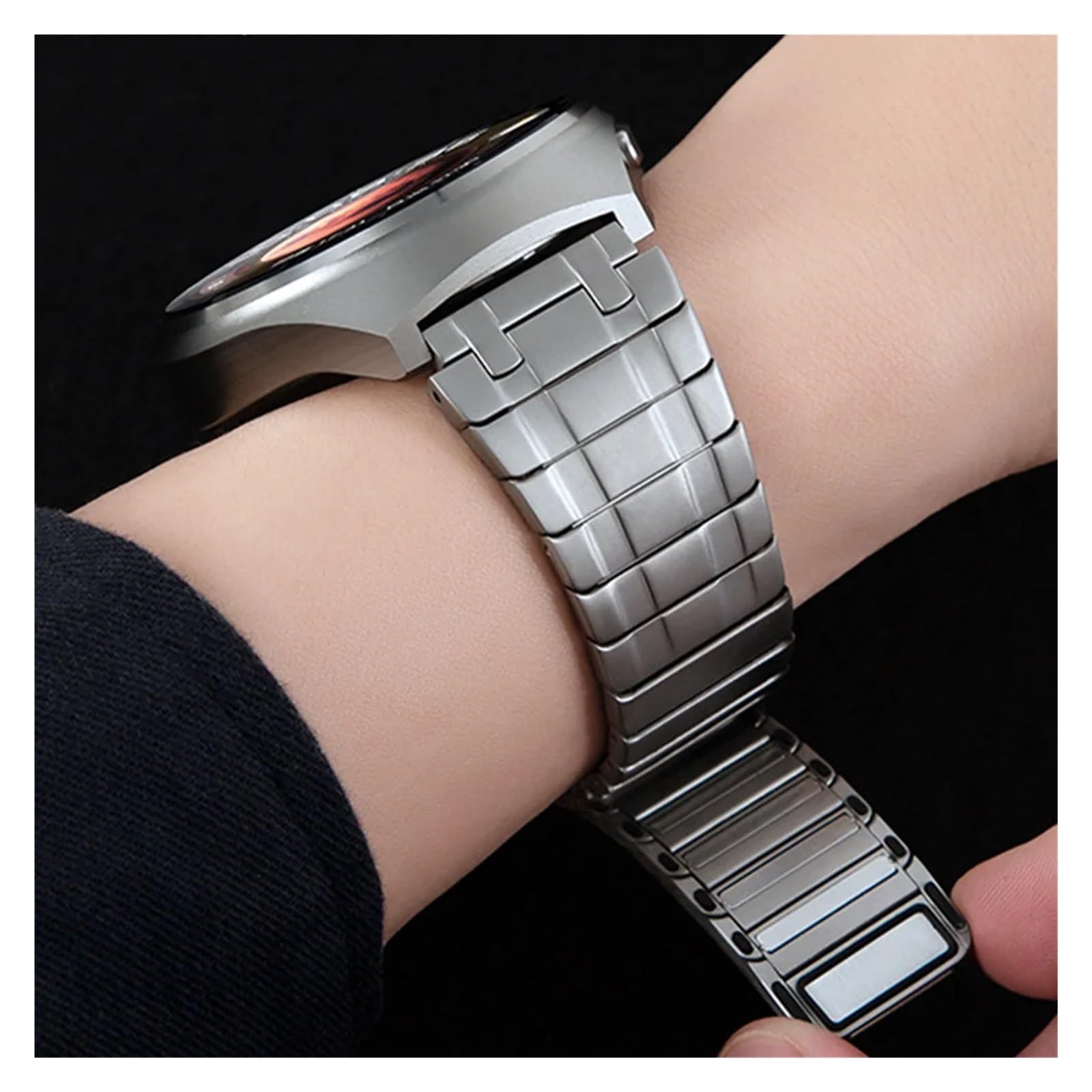 Bracelet en Acier Inoxydable Compatible avec la Montre S3 S1 Pro/S1 et Color 2/S1 Active Bracelet en métal Compatible avec Les Accessoires de Bracelet universels de 22 mm(H,22MM Universal)