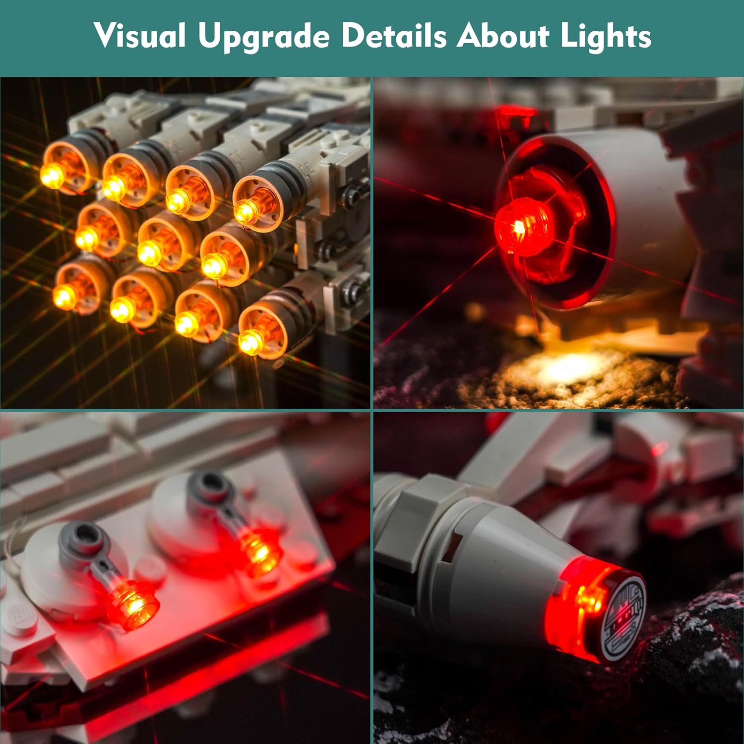 VONADO LED Light Kit Compatible with Lego Tantive IV 75376 25th Anniversary (No Models Only Light) Remote Control Creative Lighting Set Accessories Compatible with Lego Iantive Iv 75376