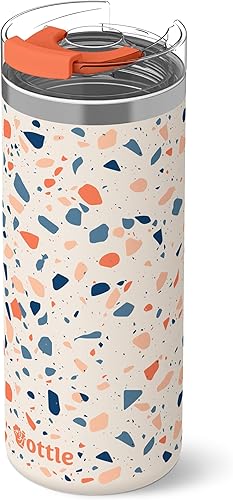 Miniatura 26 de Ottle Reef Roamer - Botella de agua de acero inoxidable, frasco aislado de 34 onzas con tapa a prueba de fugas, sin BPA y asa de transporte, botella