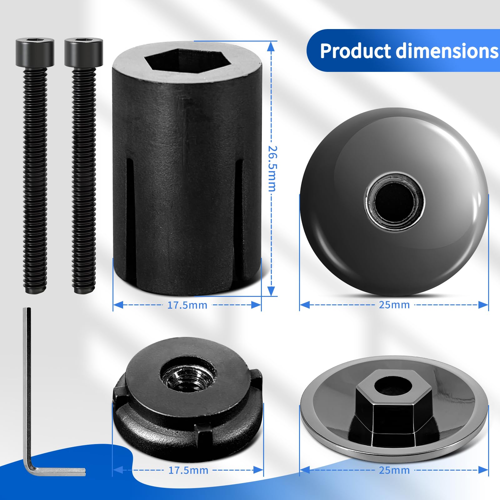 Tapones de manillar para manillar de bicicleta de carreras, tapones de extremo de manillar, de aleación de aluminio, apto para manillar de bicicleta de carretera, accesorio de manillar de bicicleta de